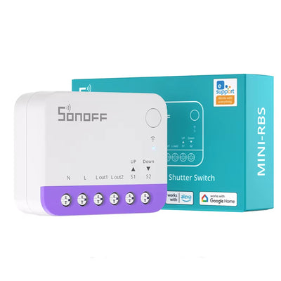 LinkMejor MINI-RBS Matter Smart WIFI Curtain Switch Module for Roller Blinds Precise Percentage Control Work with Alexa Google Home