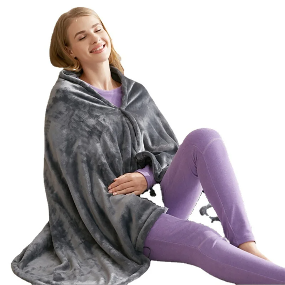 150x80cm USB Electric Blanket Warm Cape Coral Fleece Plush 3 Speed Winter Heater Warming Pad
