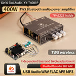 Sinilink XY-T4001P 400W Bluetooth Amplifier Board TPA3223 Chips High-Power HIFI 3 Input Modes Bluetooth AUX USB Audio TWS Wireless Speaker with APP Smart Control