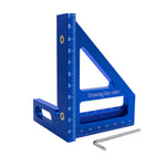 Carpenter Square Aluminum Miter Triangle Hole Ruler Woodworking Square Protractor 3D Multi Angle 45 90 Degree Layout Measuring Tool