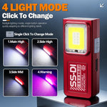 LinkMejor WS-SSD1 LED COB Mini Flashlight USB Rechargeable Mini Torch Portable EDC Working Light With Magnet Outdoor Emergency Hiking Fishing Lantern
