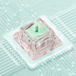 10/30/70Pcs Gateron Dual-rail Magnetic Jade Mini E HE Switch Set Linear Tactile Switch 3.5mm Travel 50gf Bottoming Force Dual Rail Structure HIFI Sound Customizable Gaming Keyboard Switch