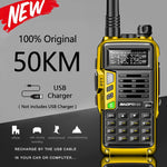 LinkMejor UV-S9 Plus Walkie Talkie Green Yellow Tri-Band 10W With USB Charger Powerful CB Radio Transceiver VHF UHF