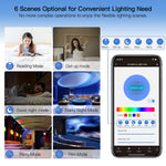 MOES Tuya WiFi Smart LED Strip Light RGB5050 16 Million Colors Music Sync Dimmable Timer Function Voice Control with Alexa Google Assistant