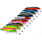 LinkMejor 10 Pcs 95mm 8.5g Fishing Lure Set Mini Fishing Hard Bait Minnow Floating Swing Crankbait Crazy Wobblers Crank Lures