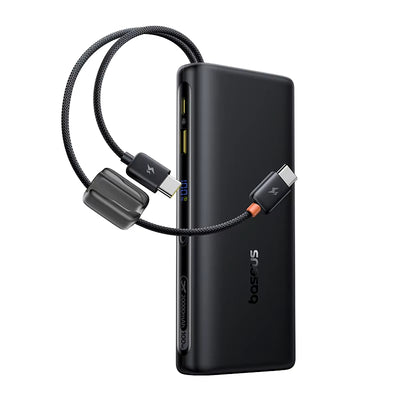 Baseus EnerFill FC41 100W 73Wh 20000mAh Digital Display Power Bank with Integrated Type-C&Type-C Cable External Battery Power Supply with 3 Inputs & 4 Outputs Fast Charging for iPhone 17 17Pro 16 Pro Max 15 14 13 for Huawei Mate Xts for OPPO