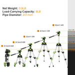 Huepar TPD05A Adjustable Tripod for Laser Level Camera 19.7-Inch Lightweight Aluminum Stand with 3-Way Pan Head 1/4"-20 Mount