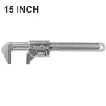 9"/11"/15" Adjustable Automotive Wrench Smooth Jaws Wide Jaw Capacity Alloy Steel Chrome-Plated Finish Slim Profile for Tight Spaces Rust and Corrosion Resistance