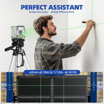 Huepar Pro GK011SG Self Leveling Laser Level Green Cross Line 505-520nm Rechargeable Battery 30m Range Pulse Mode IP54 Waterproof Construction Tool