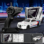 LinkMejor D43-01Q RTR 1/64 2.4G 4WD Mini Drift RC Car Sports Alloy Body Shell LED Light High Speed On-Road Micro Racing Remote Control Vehicles Models Desktop Ornaments Toys