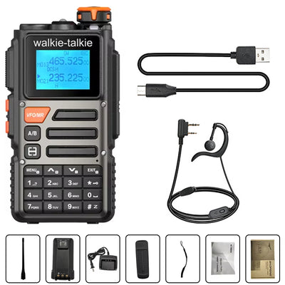 LinkMejor BF-K69 High Power Walkie Talkie Multi-Band Wireless Copy Frequency 999CH Type-C AM FM DTMF NOAA Portable 2 Way Ham Radios