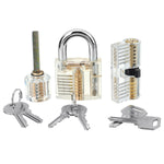 30PCS Lock Pick Set Steel Material with Transparent Practice Padlock and 5-in-1 Card Tool Versatile Lock Pick Tool Perfect for Locksmith Training and Hobbyists