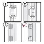 Door Hinge Jig Aluminum Alloy Hinge Drilling Fixture For 2-1/2 Inch To 5 Inch Mortises Woodworking Installation Tool