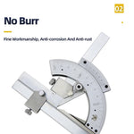 Universal Angle Ruler 0-320 Degrees High Precision No Parallax Carbon Steel Chrome Plated Laser Scale Angle Finder Protractor for Woodworking