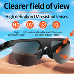L400 Smart bluetooth 6.0 Glasses with Dual Speakers LED Digital Display Touch Control UV Protection 30g Lightweight Wireless Audio Sunglasses Headphones