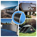 LinkMejor 100W / 200W Solar Panel Kit Flexible Monocrystalline High Efficiency Solar Panel  for Off-Grid RV Camping Power System