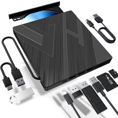 SC-003 USB Type-C External Optical Drives External DVD Burner Recorder CD Writer Reader CD Player Plug and Play Portable for PC Desktop Computer