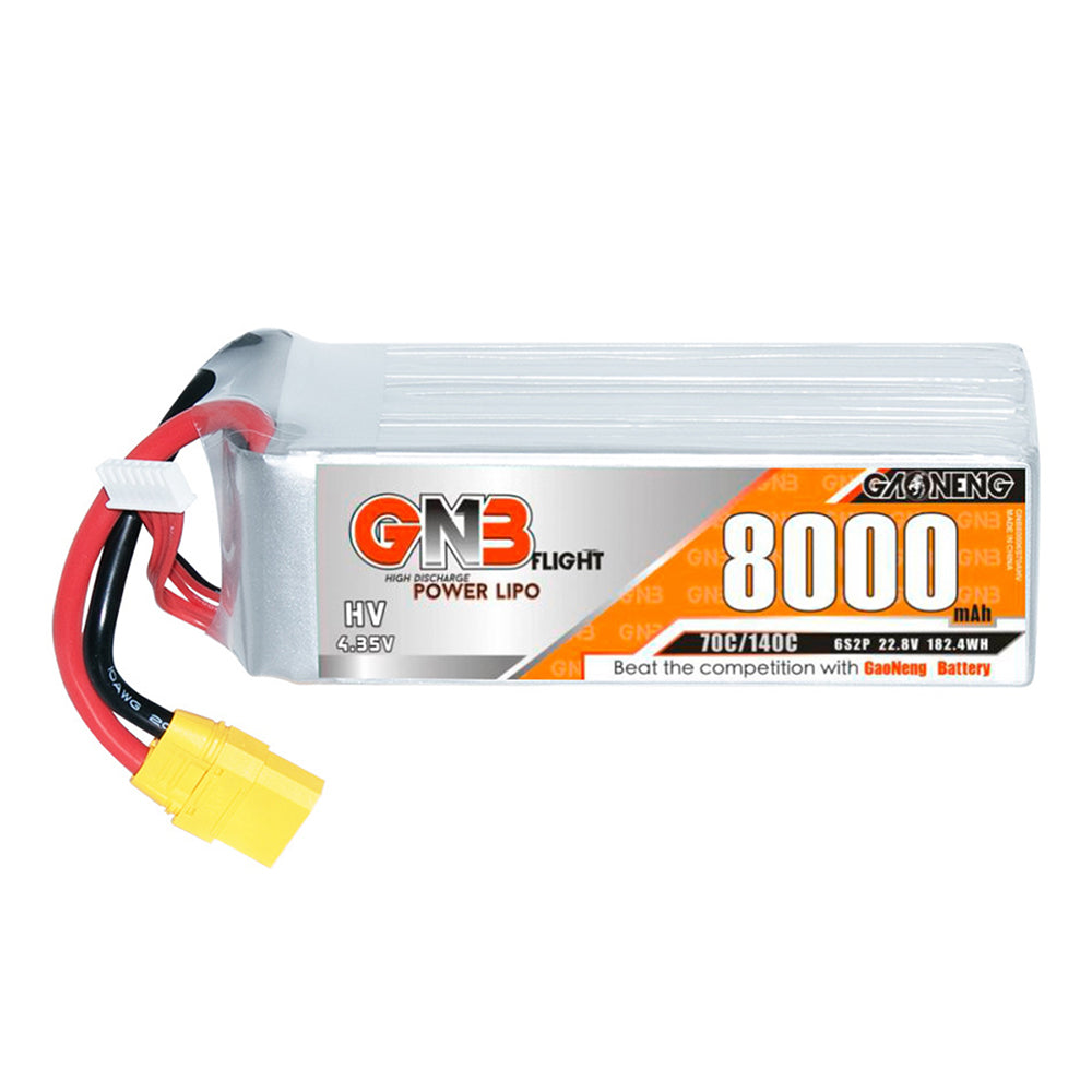 LinkMejor GNB 22.8V 8000mAh 70C 6S LiPo Battery  EC522 / XT60 / XT90 / T Plug for RC Drone