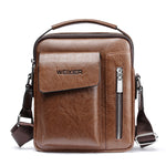 LinkMejor Men's Crossbody Bag PU Leather Hand Bag for Men Messenger Bags Waterproof Backpacks Business Casual Single Shoulder Bag