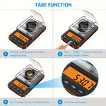 Professional 0.001g Portable Mini Digital Scale High Precision 50g Range LCD Display For Jewelry Kitchen Lab Weighing