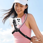 LinkMejor LP1018 Universal Neck Mount Holder 360° Rotation for Smartphones Action Cameras DJI Pocket 3 First Person POV Vlogging