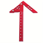 Aluminum Center Finder Woodworking Square 45/90 Degree Metric/Imperial Right Angle Line Gauge Durable Scribe Carpenter Ruler