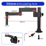 LinkMejor Articulating Arm Clamp Microscope Bracket 76mm 50mm Focusing Holder For Stereo Microscope Monocular lens Camera
