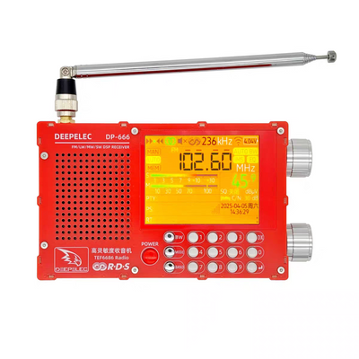 TEF6686 Radio Full Band FM AM LW MW SW Shortwave ESP32 RDSs DP666 Wave Radio Receiver 2.8-inch LCD Color Screen High Sensitivity