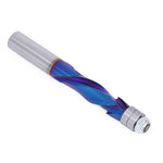1/2" Shank YK20 Carbide CNC Router Bit Blue Coated Compression Flush Trim Mill for Slotting and Trimming