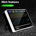 LinkMejor 1013D 7-inch Digital 2 Channels Tablet Oscilloscope 100M Bandwidth 1GS/s Sampling Rate 800x480 Resolution Capacitor Screen Touch + Gesture Operation Oscilloscopes