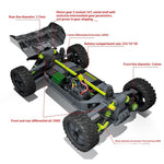 PD Racing PD850 Tyrants T8 1/8 2.4G 4WD 80km/h 4S Brushless RC Car Monster Off-Road Stadium Truck G/R 4 Level Adjustable Gyro Three Diffs High Speed Remote Control Vehicles Models Toys