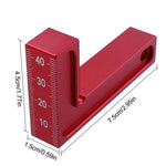 LinkMejor 75x45mm Square 90 Degree Right Angle Ruler L Square Ruler Aluminum Alloy Woodworking Scriber