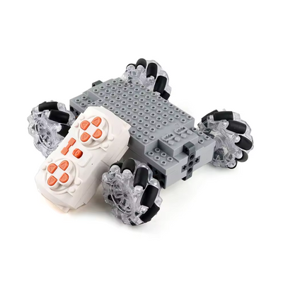 Technical MOC EV3 Mecanum Wheels 4WD Electric Building Block 2.4G APP Remote Control RC Vehicle Universal Omnidirectional Tires Assembly Kit Educational Toys Kids Gift