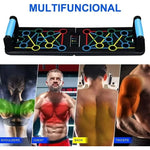 Bominfit Multifunctional Foldable Push-Up Stand with Resistance Band Anti-slip Handles Supports Up to 150kg Home Gym Fitness Board for Chest Back Shoulder Triceps