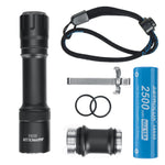 Astrolux® ED01 175° Floodlight Flashlight With 18650 Battery 1287LM 451M Long Range RGB AUX Light Design TYPE-C Fast Charging Power by 18650/ 18350 Battery LED Light EDC Torch with Two-way Clip