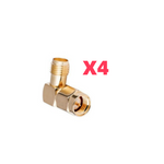 Right Angle RP-SMA-JK RF Connector Male to Female Adapter for FPV RC Drone Antennas Signal Transmission