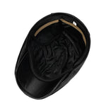 Collrown Men's Outdoor Leather Berets Forward Cap for Autumn Winter Casual Flat Peaked Hat