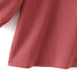 LinkMejor Women's Blouse Casual Lantern Sleeve Round Neck Shirt Plain Party Commute Pullover Tops