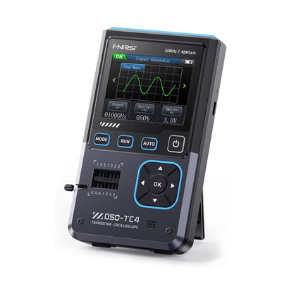 LinkMejor DSO-TC4 3-in-1 Oscilloscope Signal Generator Transistor Tester 48MSa/s 10MHz Bandwidth Portable Design Rechargeable Battery Adjustable Waveforms