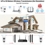 LinkMejor WK-4HS03 3K 6MP 5X Digital Zoom Dual Lens WiFi Camera with 10CH NVR Security Camera System Kit Full Color Night Vision Human Detection APP Remote Viewing P2P Video CCTV Surveillance Outdoor Camera System IP66 Waterproof