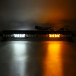 12V 28" 54LED Car Roof Double Side Emergency Strobe Flash Light Lamp Bar White and Amber For Car Truck Boat