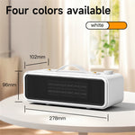 Tevorex 700W PTC Portable Desktop Heater with 2 Heat Modes Smart Temperature Control Fast Heating Heater for Home or Office