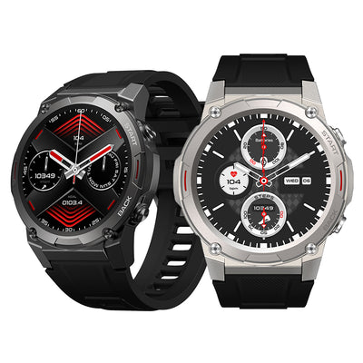 LinkMejor Vibe 7 Pro 1.43 inch AMOLED Display 3ATM&IP69K Waterproof bluetooth Call Heart Rate Blood Oxygen Monitor Sleep Monitoring Breathe Training Women's Health Multi-sport Modes Music Playback Smart Watch