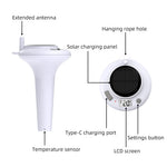 3351AT Solar Wireless Pool Water Temperature Thermometer 433MHz 60m Range Solar And Type-C Charging Celsius/Fahrenheit Floating Thermometer