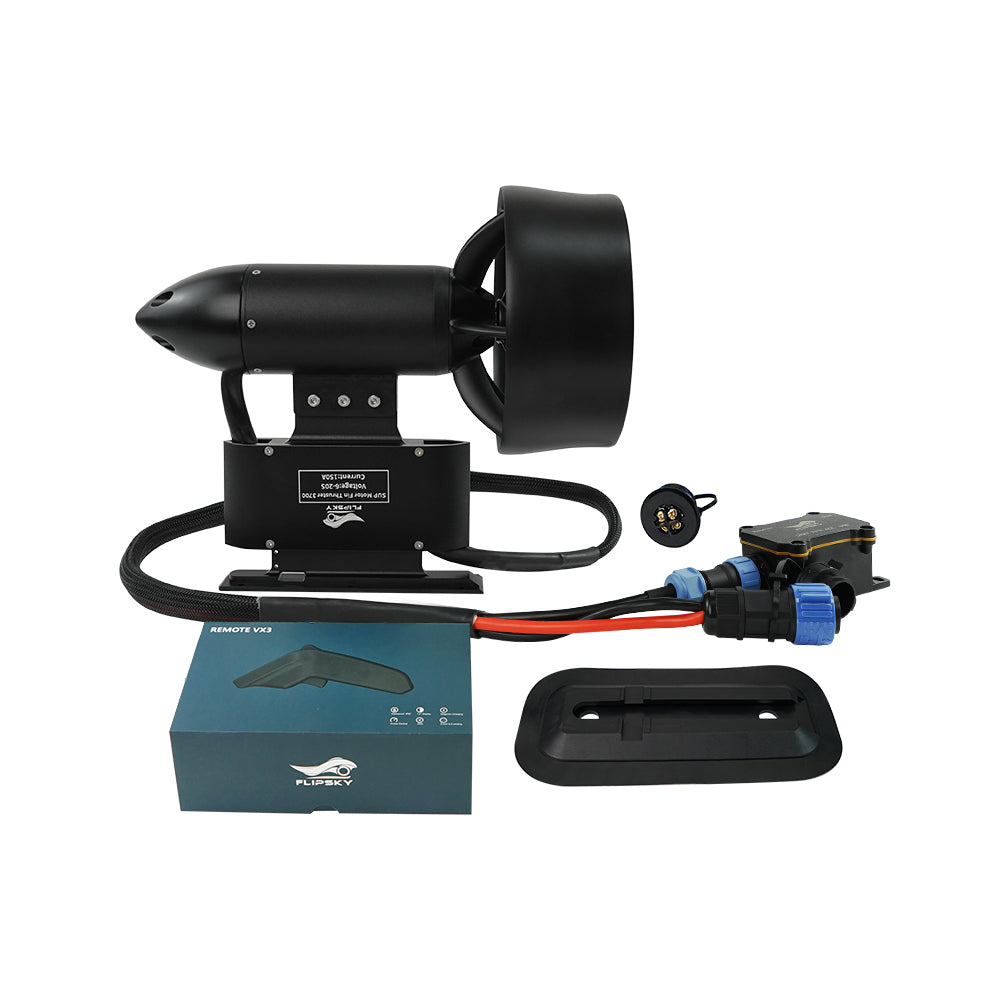 LinkMejor for SUP Motor Fin Thruster 3700 6600W Waterproof Underwater Thruster Electric Boat Thruster for Motor Kayak Paddle Surf Board /Jet boards /Outboard motor / Drive Boat Jet Parts