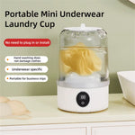 Mini Cordless Washing Machine Travel Underwear Small Sock Washing Machine with  LCD Digital Display Draining Portable Laundry Bucket