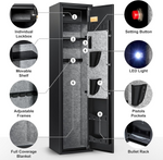 Blacksmith Multifunctional Home Safe with Fingerprint and Electronic Keypad Unlock - Protect Your Valuables