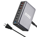 [GaN Tech]LinkMejor YMX-600W 600W 8-Port USB PD Charger 5USB-C+3USB-A QC PD3.1 Fast Charging Desktop Charging Station EU Plug US Plug for iPhone 16 15 Plus 14 13 12 Pro for Huawei Mate XT for Xiaomi 15pro for Oppo A5 Pro
