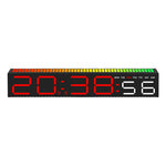 LinkMejor Light Table Clock LED Alarm Clock Speaker Display Colorful 3 Levels Brightness Dual Mode LED Lamp Strip Rhythm Pickup Design for Home Desktop