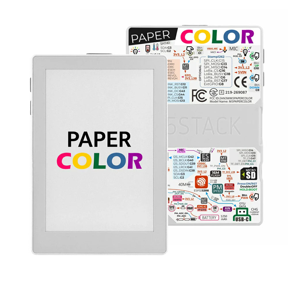 M5Stack M5Paper Color E-Paper Development Board ESP32S3 400x600 4 Inch SPECTRA 6 E-Ink Display Low Power WIFI IoT Development Module